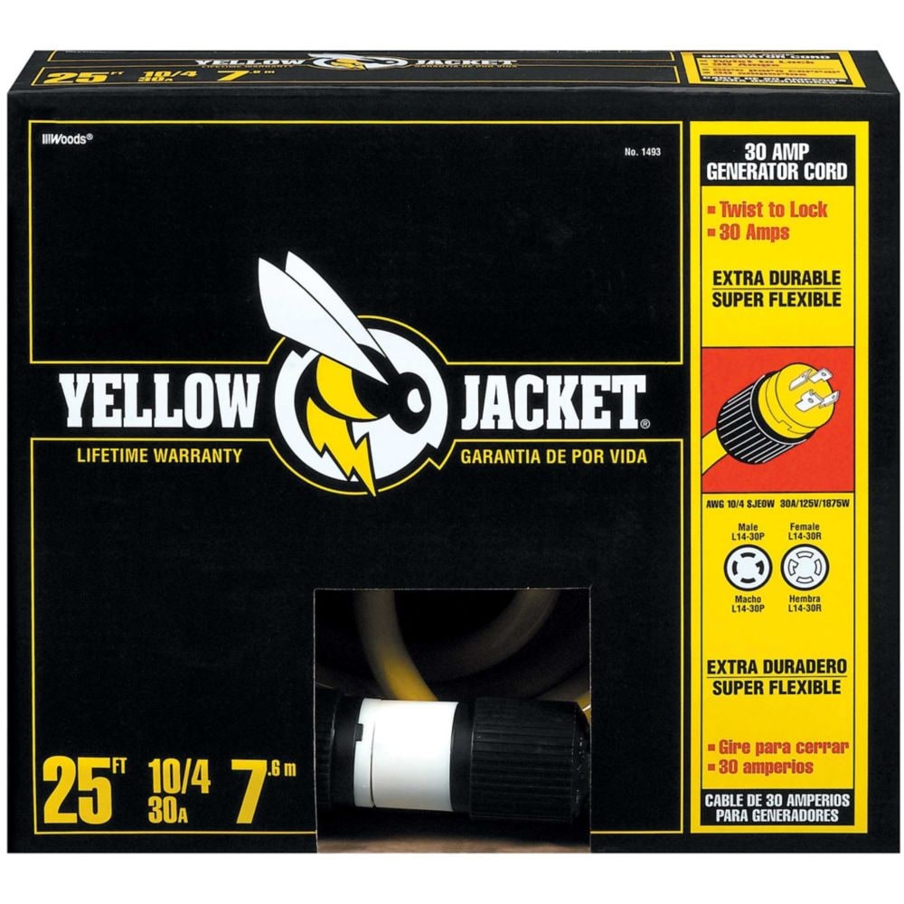 25 ft. 10/4 SJEOW 30 Amps Outdoor Extension Cord with Twist Lock