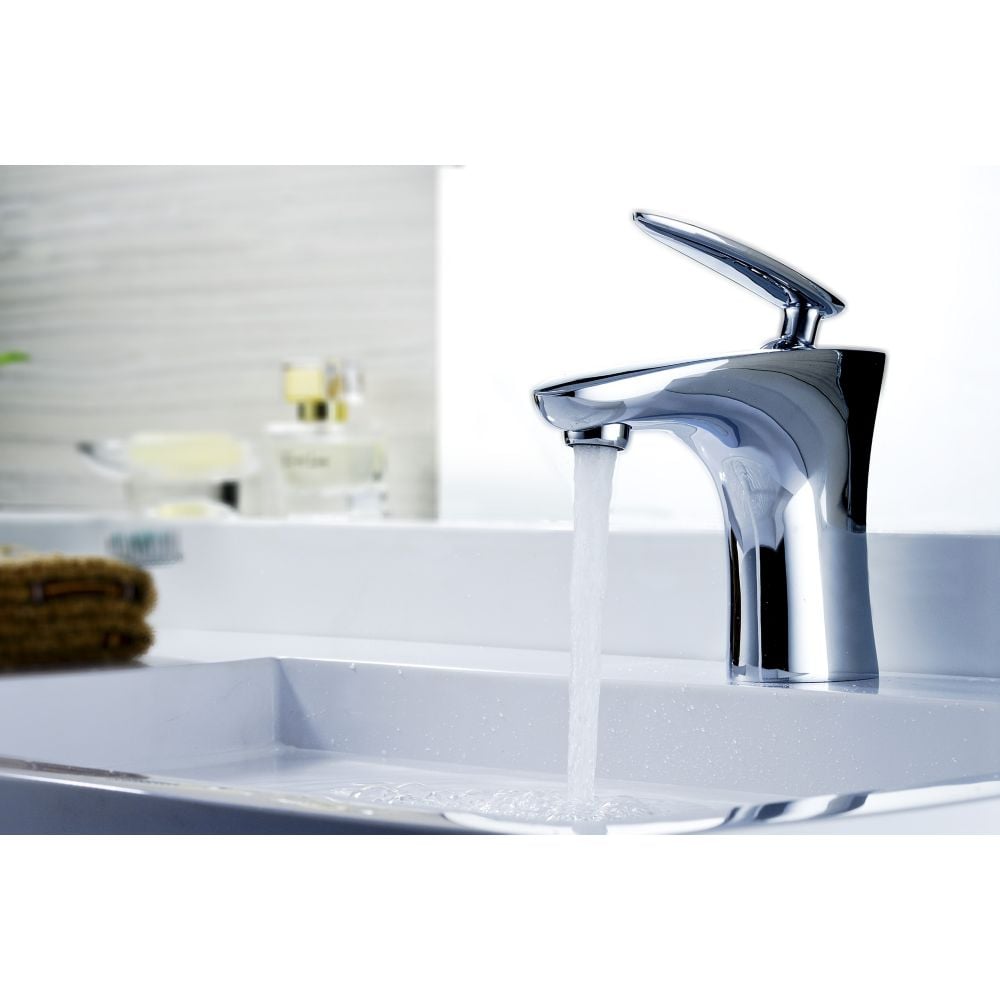 Tone Series Single Hole Single-Handle Low-Arc Bathroom Faucet in Polished Chrome