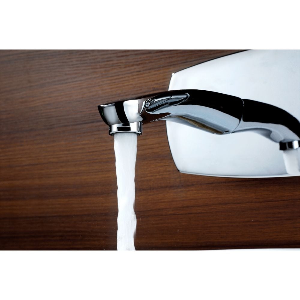 Voce Series Single-Handle Wall Mount Bathroom Faucet in Polished Chrome