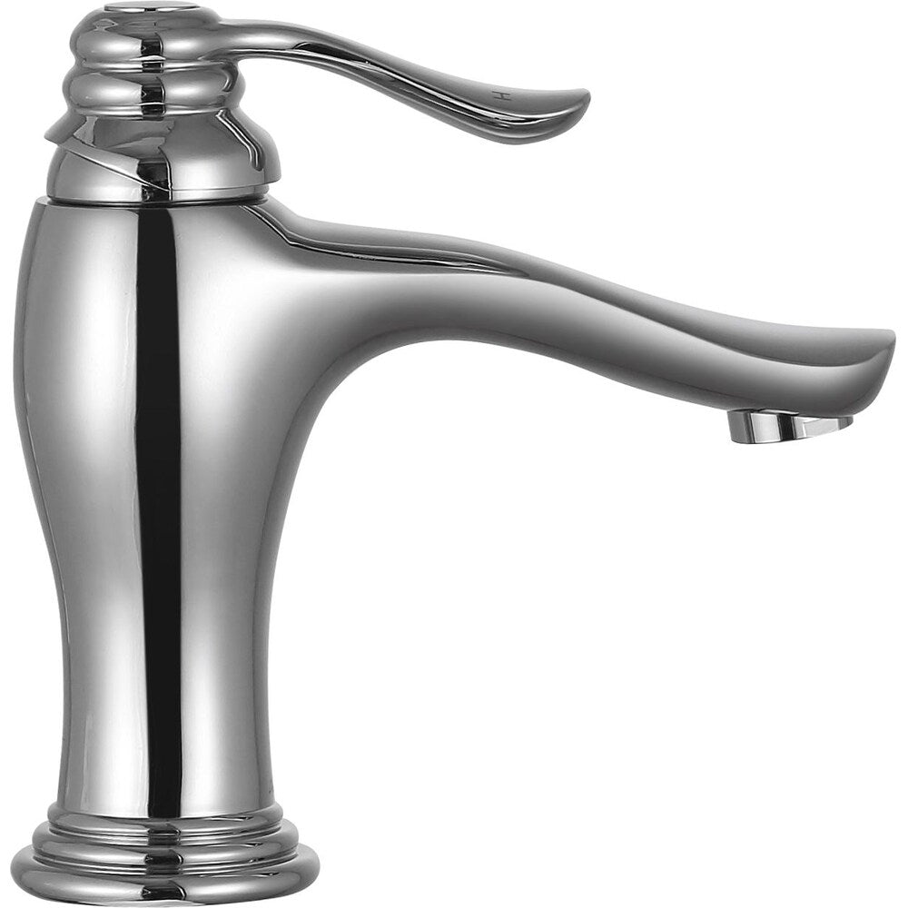 Robinet de salle de bain à poignée unique à trou unique Anfore en chrome poli
