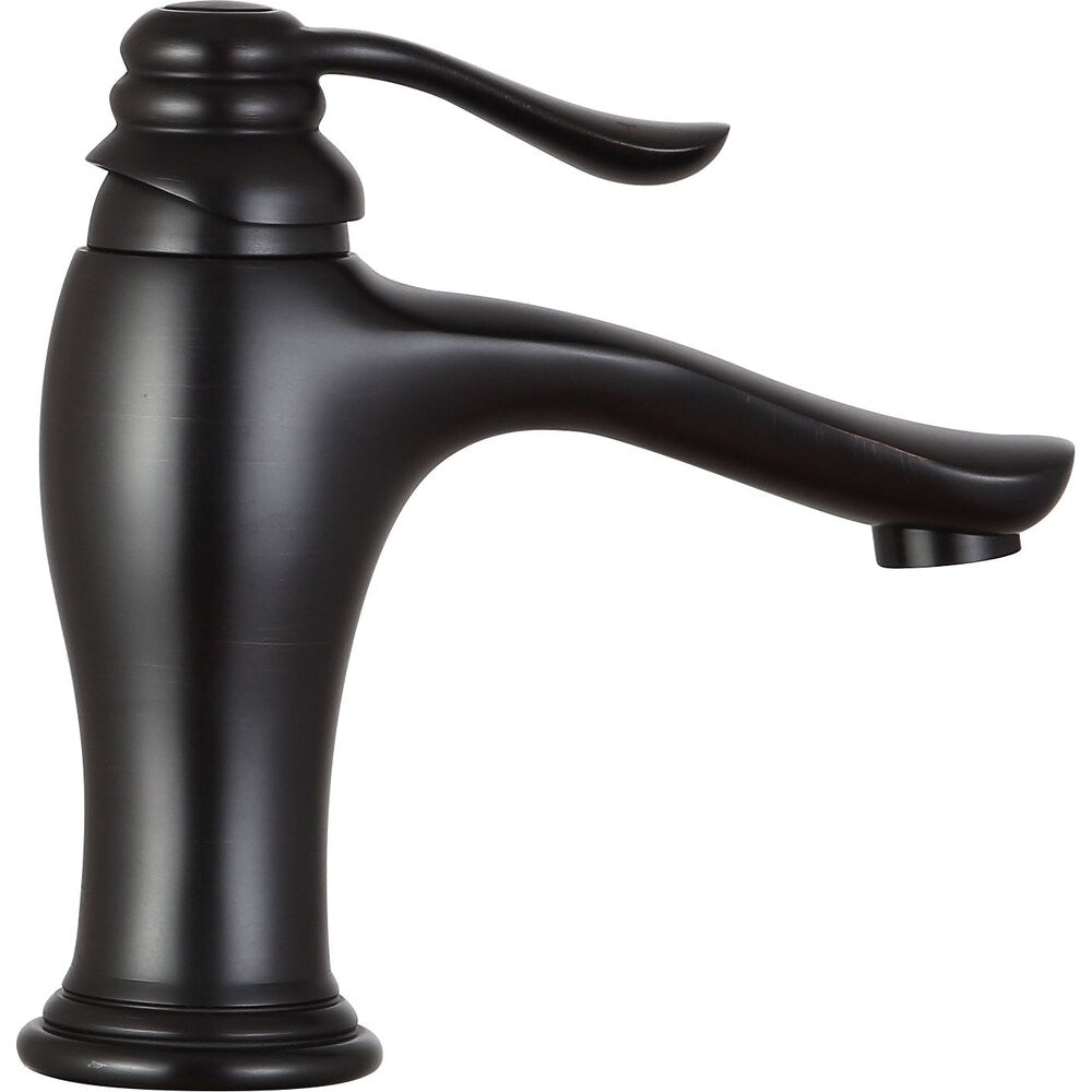 Robinet de salle de bain à poignée unique à trou unique Anfore en bronze huilé