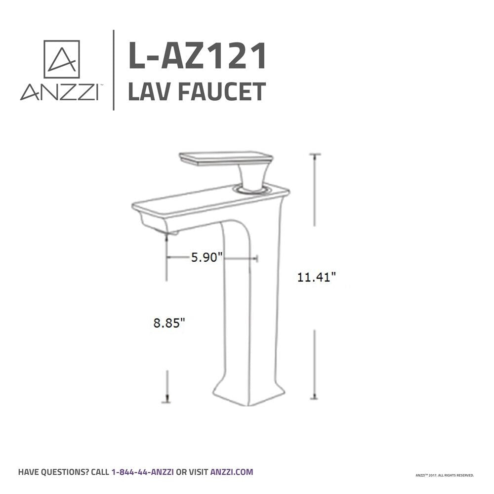 Saunter Single Hole Single-Handle Vessel Bathroom Faucet in Brushed Nickel