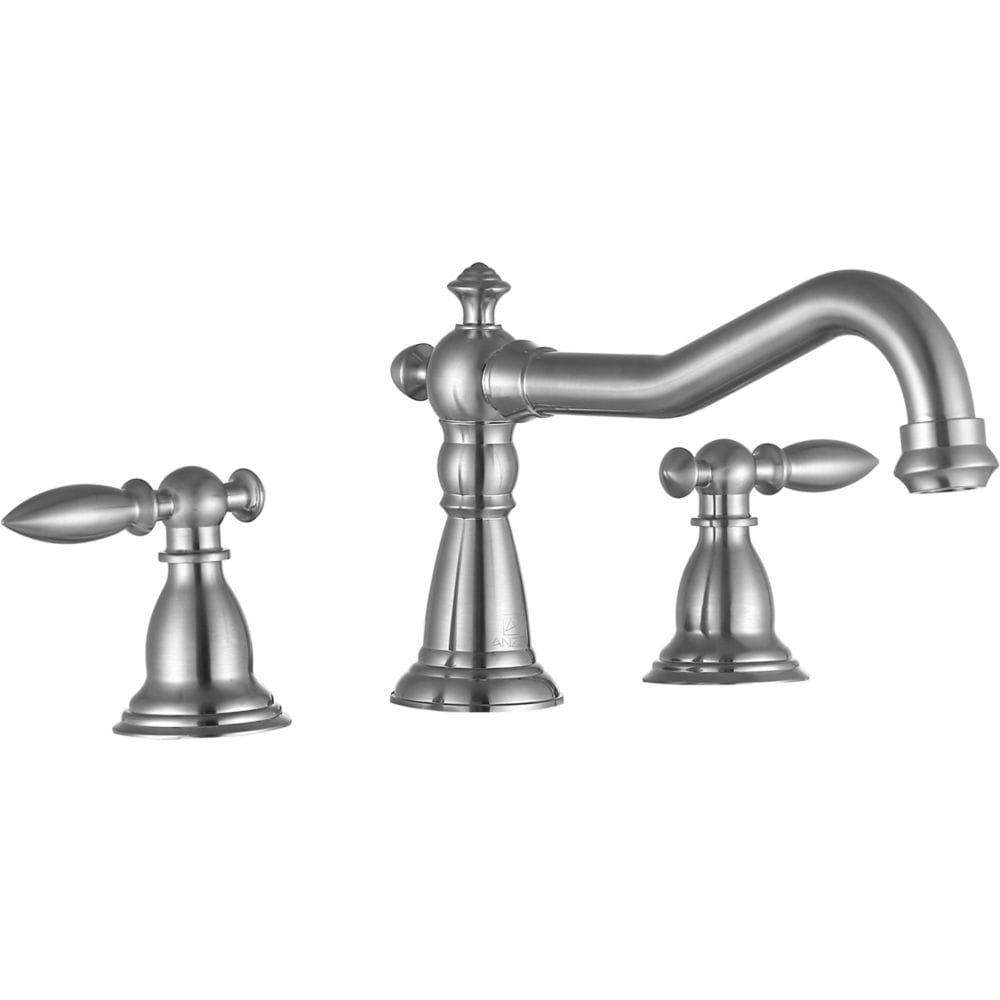 Robinet de lavabo de salle de bain à large entraxe de 8 pouces Patriarch en nickel brossé