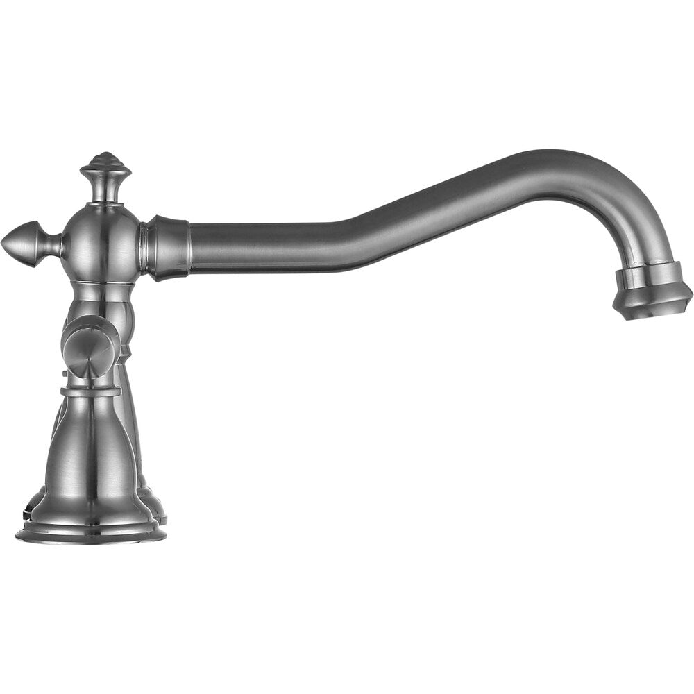Robinet de lavabo de salle de bain à large entraxe de 8 pouces Patriarch en nickel brossé