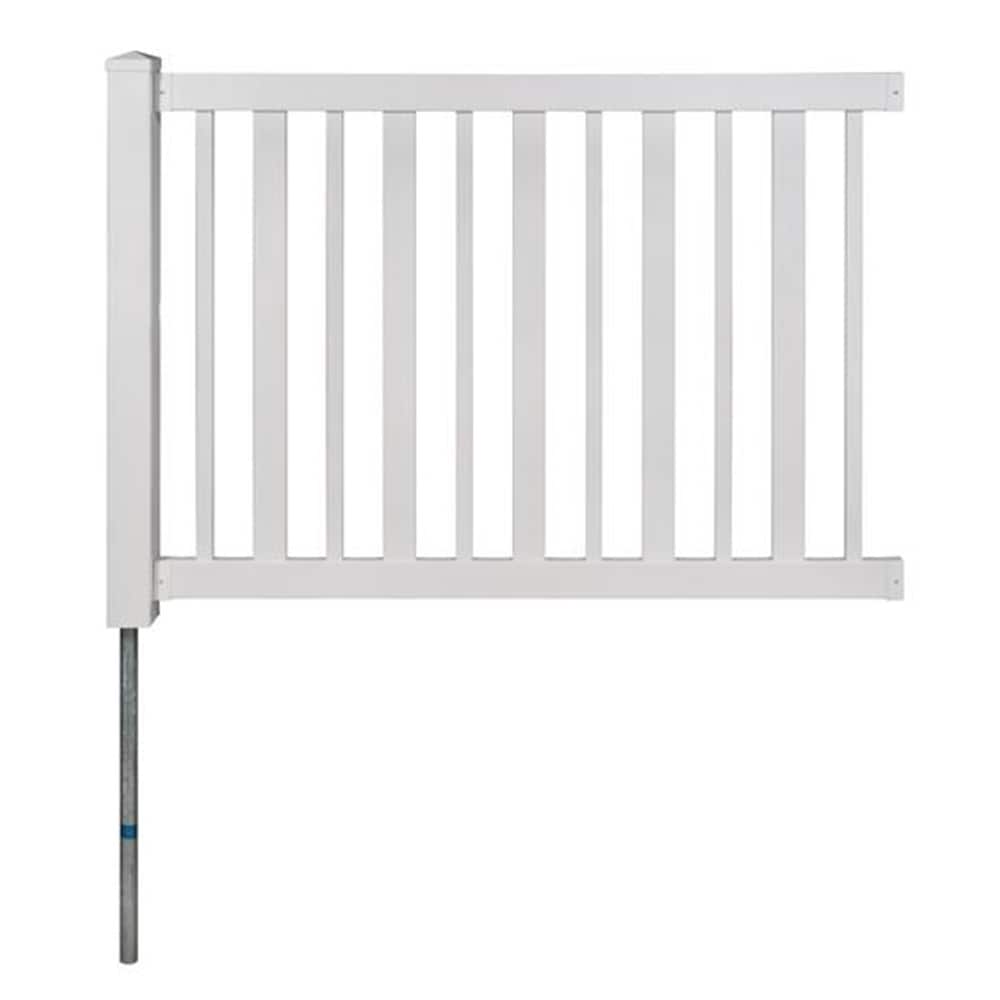 Sturbridge 4 ft. H x 6 ft. W No-Dig Vinyl Fence Panel Kit with Post