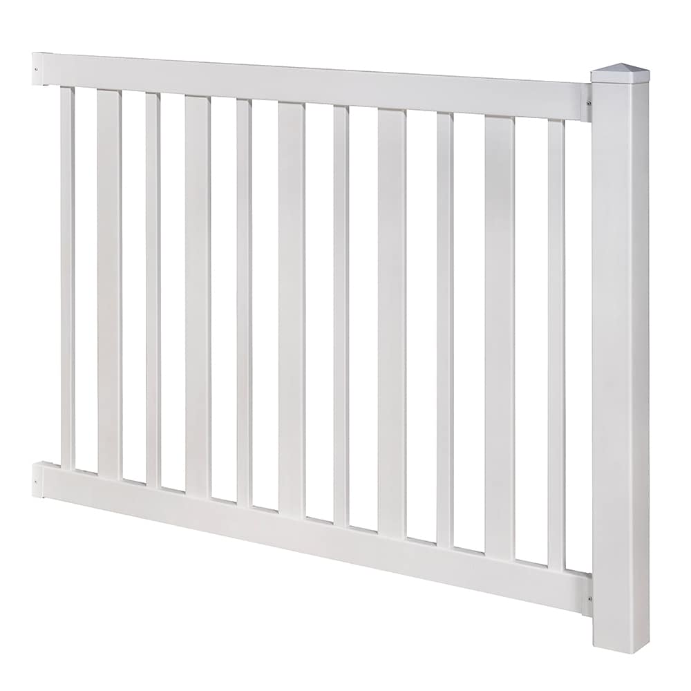 Sturbridge 4 ft. H x 6 ft. W No-Dig Vinyl Fence Panel Kit with Post