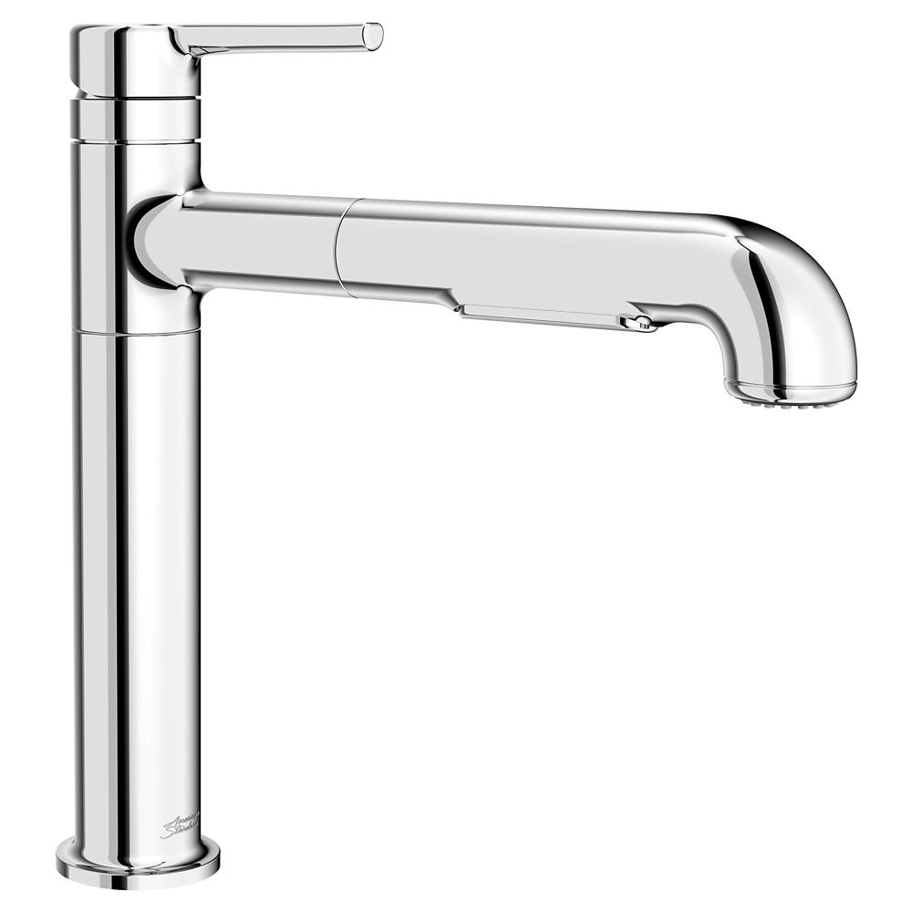 Robinet de cuisine à poignée unique et pulvérisateur extractible Studio S avec double jet en chrome poli