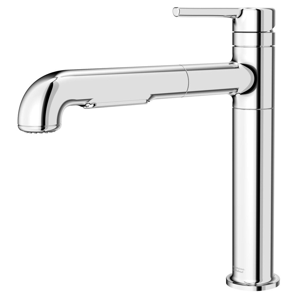 Robinet de cuisine à poignée unique et pulvérisateur extractible Studio S avec double jet en chrome poli