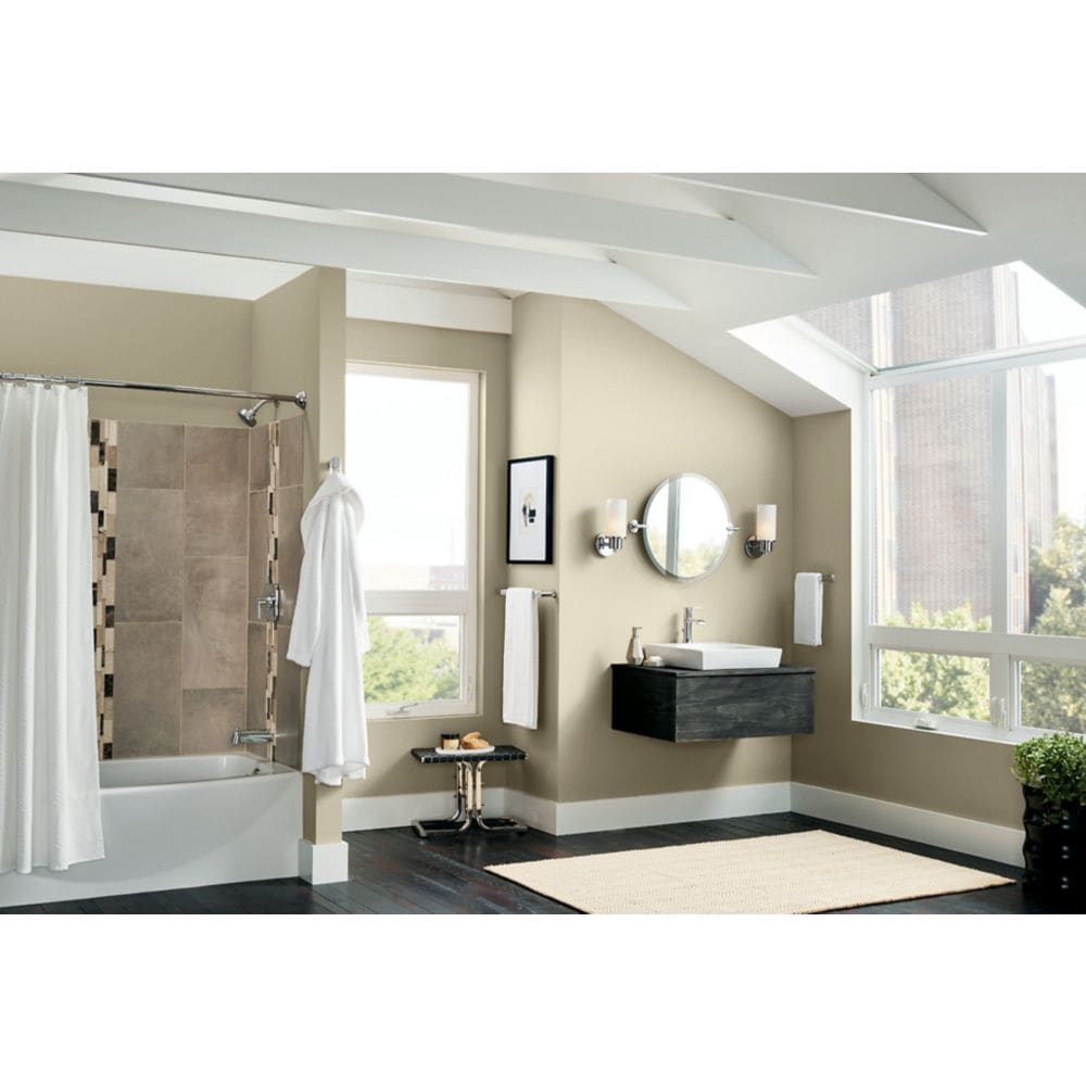 Ensemble de robinetterie pour lavabo de salle de bain Genta à poignée unique de 4 pouces avec plaque de pont, porte-serviettes à main et porte-serviettes en papier en chrome