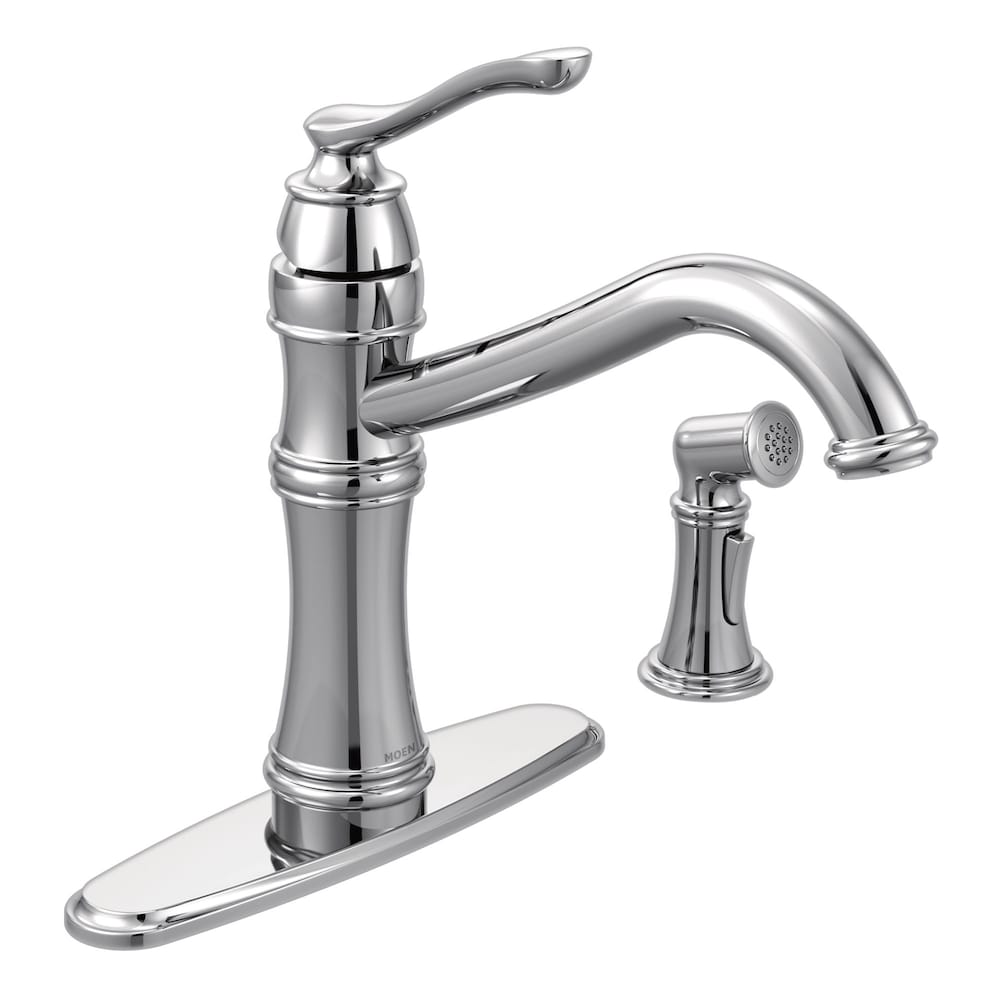 Belfield 1-Handle Standard Kitchen Faucet with Side Sprayer in Chrome