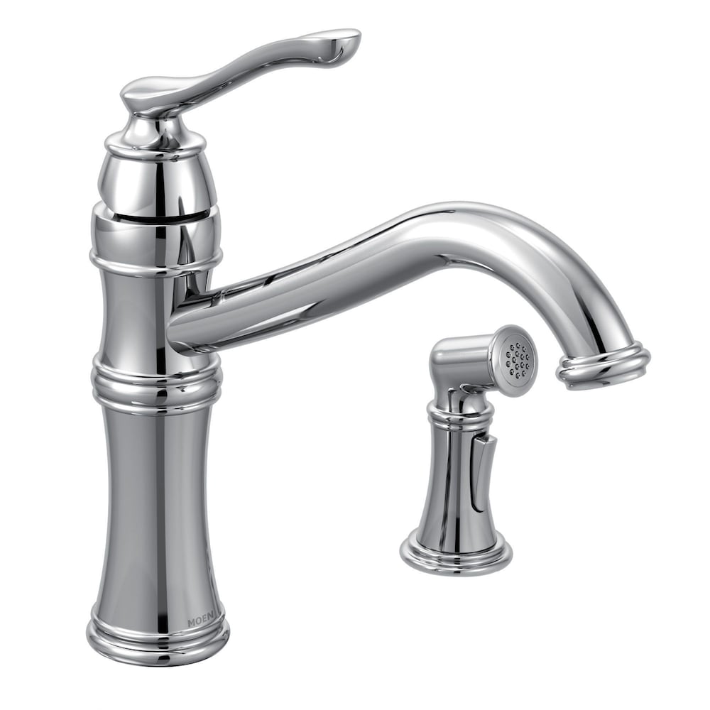 Belfield 1-Handle Standard Kitchen Faucet with Side Sprayer in Chrome