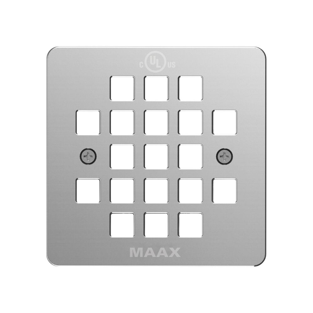 Grille de drainage carrée en chrome