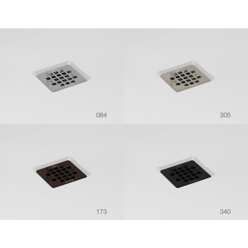 Grille de drainage carrée en nickel brossé