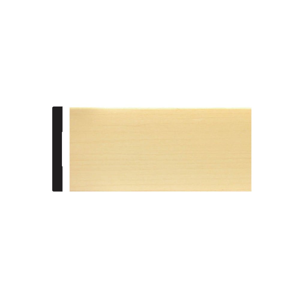 Rail de chaise en tilleul brut de 3/8 po x 3 po x 86 po de couleur beige