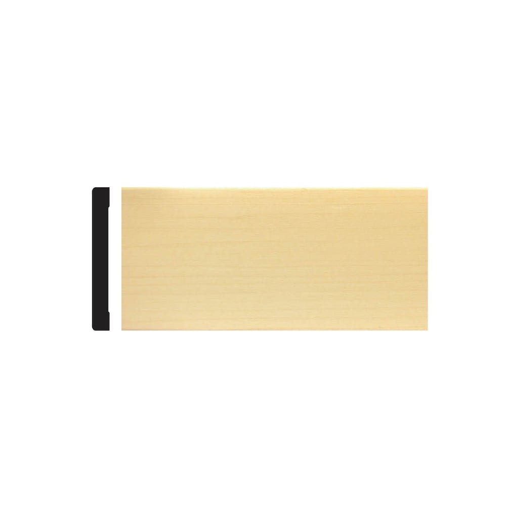 Boîtier en tilleul non fini, 3/8 po x 2,1/4 po x 7 po, pouvant être peint, teint, résistant à la pourriture, beige
