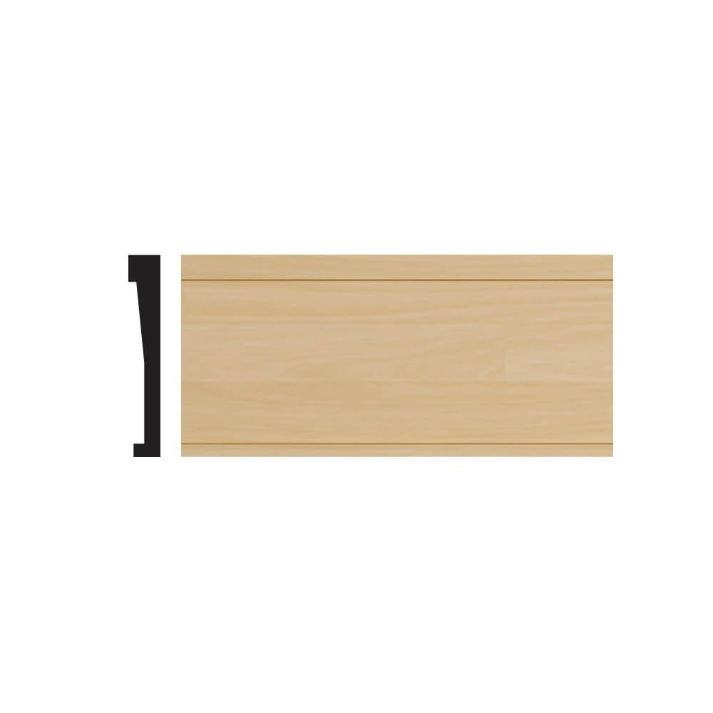 Architrave décorative en bois de tilleul brut à peindre de 3/4 po x 3,1/4 po x 38 po en beige