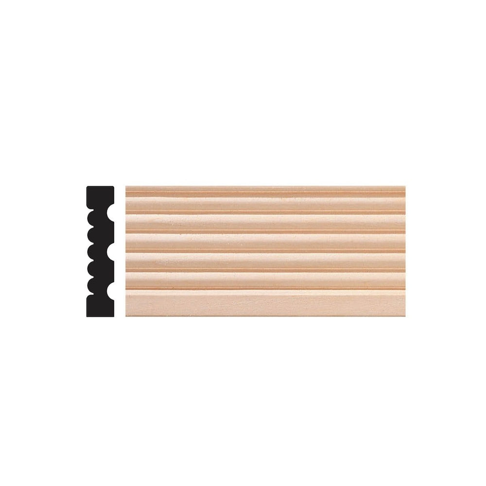 3/4-inch x 3.3/16-inch x 7-inch Unfinished Paintable Hardwood Decorative Basswood Casing in Tan