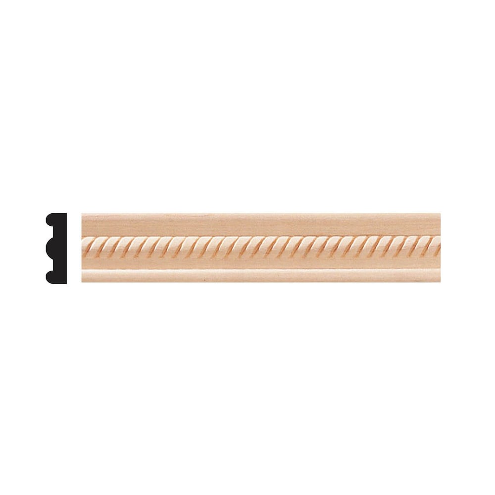 1/4-inch x 1-inch x 8 ft. Unfinished Paintable Solid Hardwood Decorative Moulding in Tan