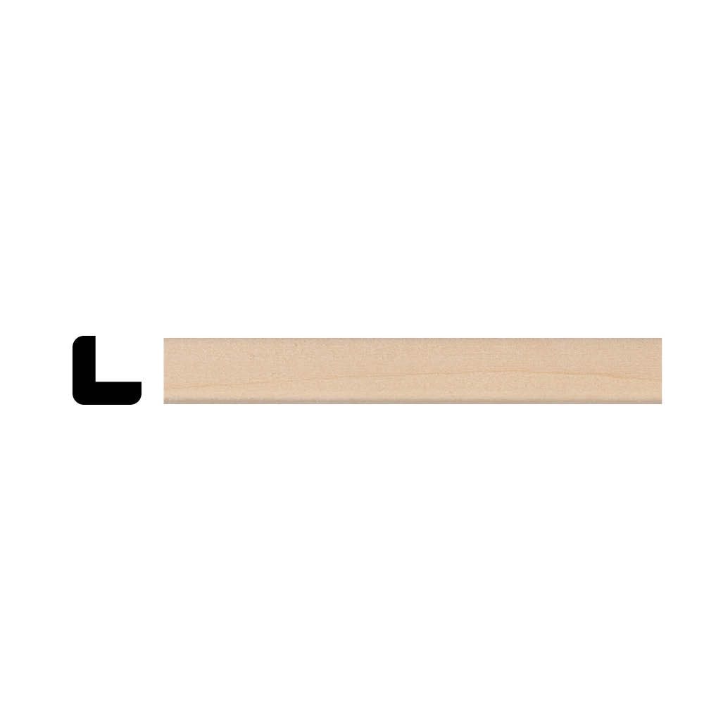 3/8-inch x 3/8-inch x 4-inch Unfinished Paintable Stainable Decorative Corner Basswood in Tan