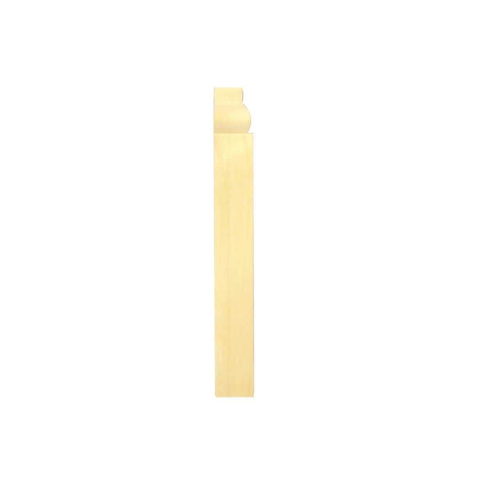 1-inch x 1-inch x 8-inch Unfinished Paintable Decorative Basswood Corner Block in Tan
