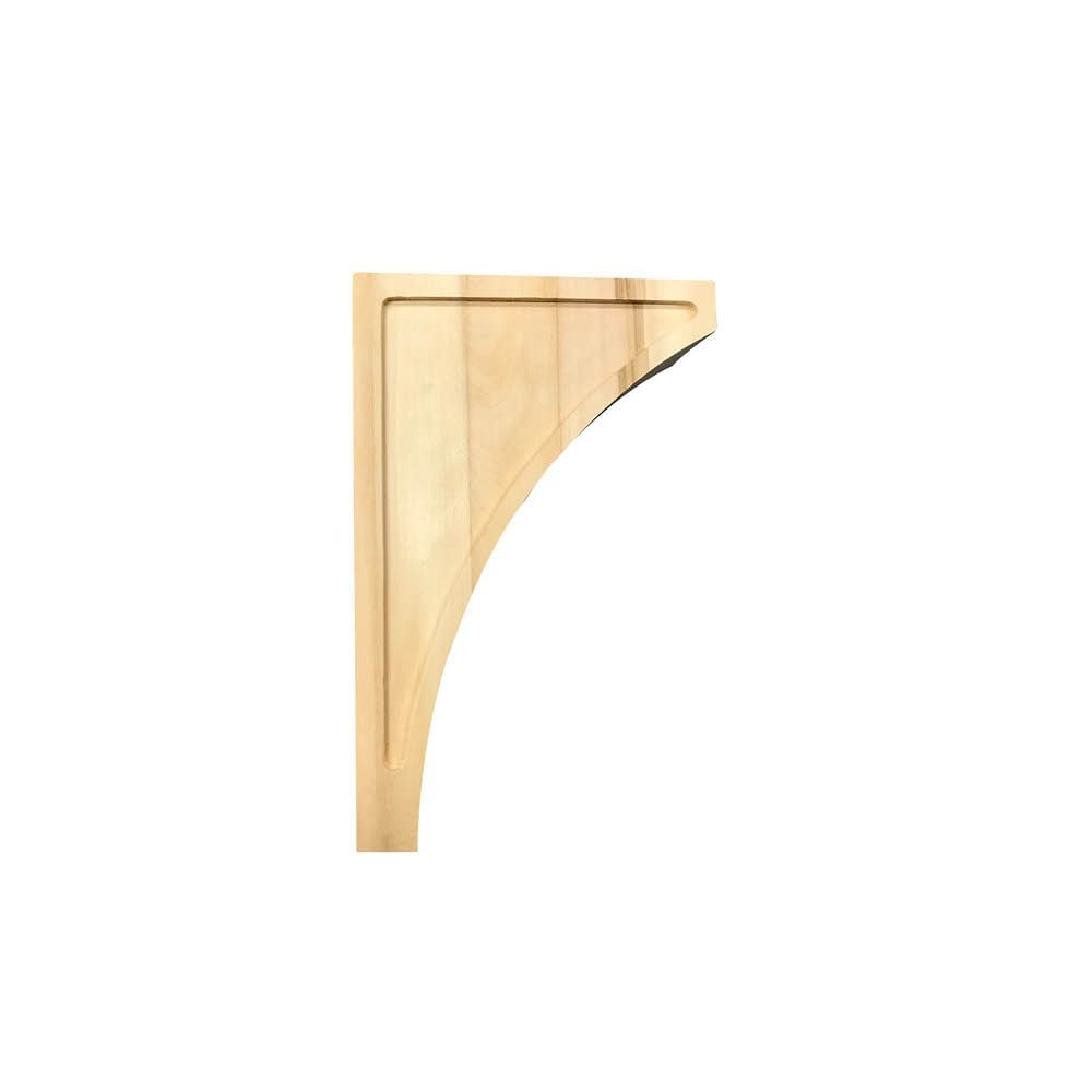 12-inch x 8-inch x 3-inch Paintable Stainable Solid Hardwood Corbel