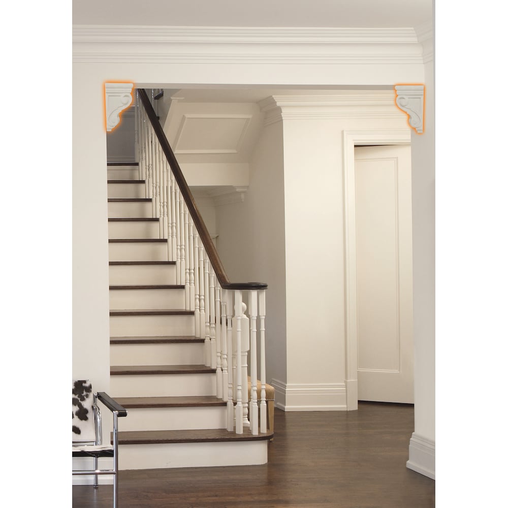 12-inch x 8-inch x 3-inch Paintable Stainable Solid Hardwood Corbel