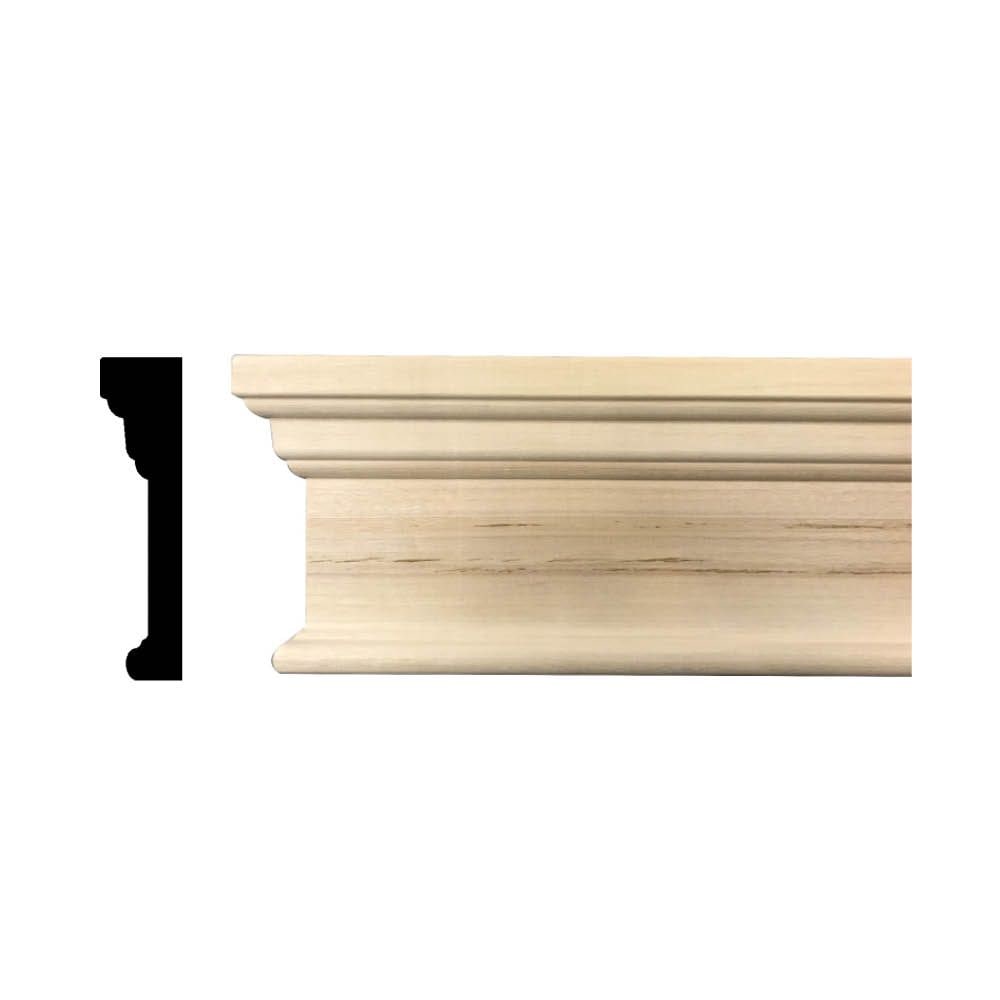 1.3/16-inch x 4.3/16-inch x 42-inch Unfinished Paintable Decorative Basswood Architrave in Tan