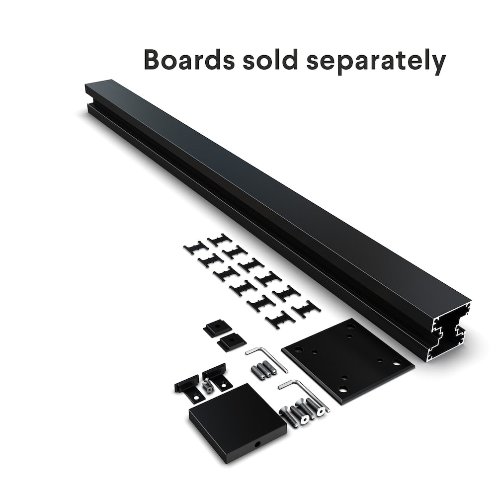 44" Aluminum Fence Line Post & Hardware Kit Black ( Kit C4)