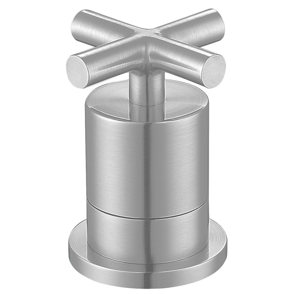 Ava 8-inch Widespread Cross 2-Handle Bathroom Faucet in Brushed Nickel Finish
