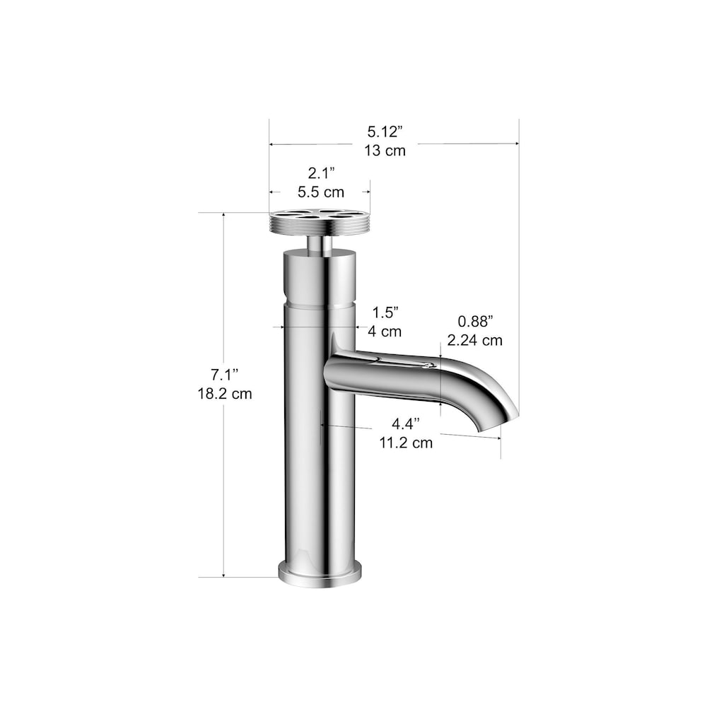 Robinet de salle de bain à levier unique de la série Nova en chrome