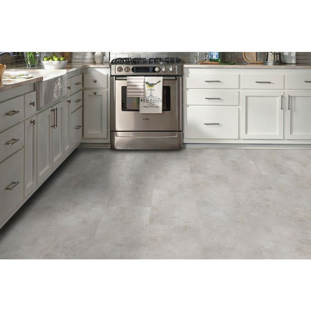 Mountain Mist Peel and Stick Vinyl Tile Flooring 12-inch x 24-inch