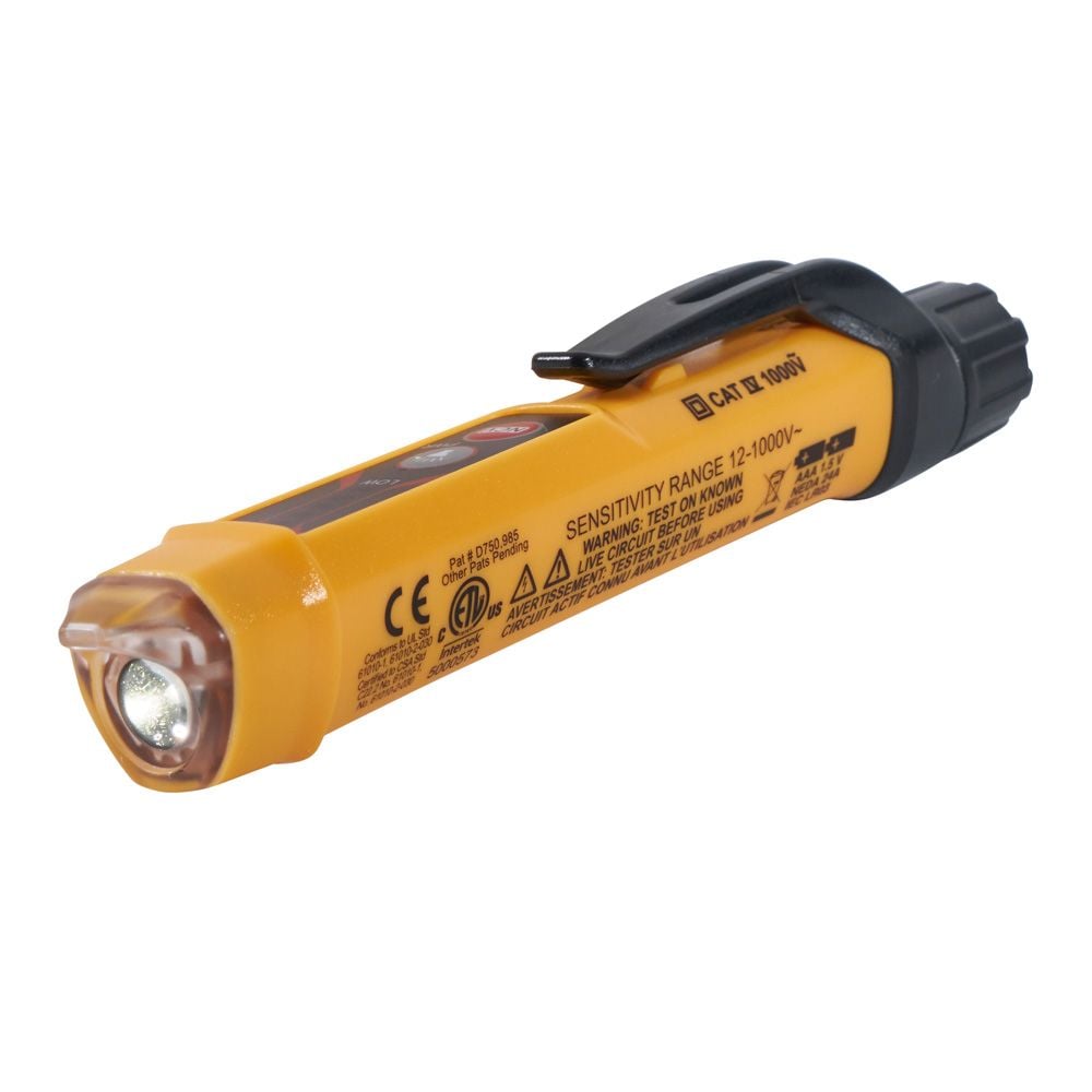Testeur de tension sans contact à double plage avec lampe de poche, 12 - 1 000 V CA