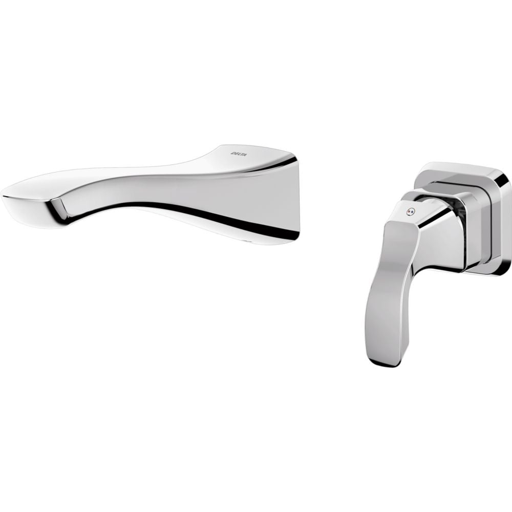 Robinet de lavabo de salle de bain mural à poignée unique Tesla à débit standard en chrome (robinet vendu séparément)