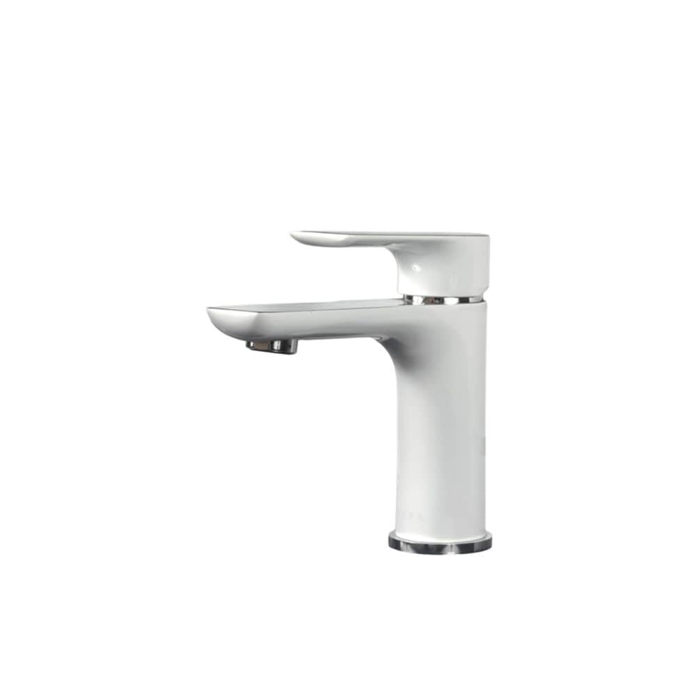 Robinet de salle de bain Iceberg blanc et chrome
