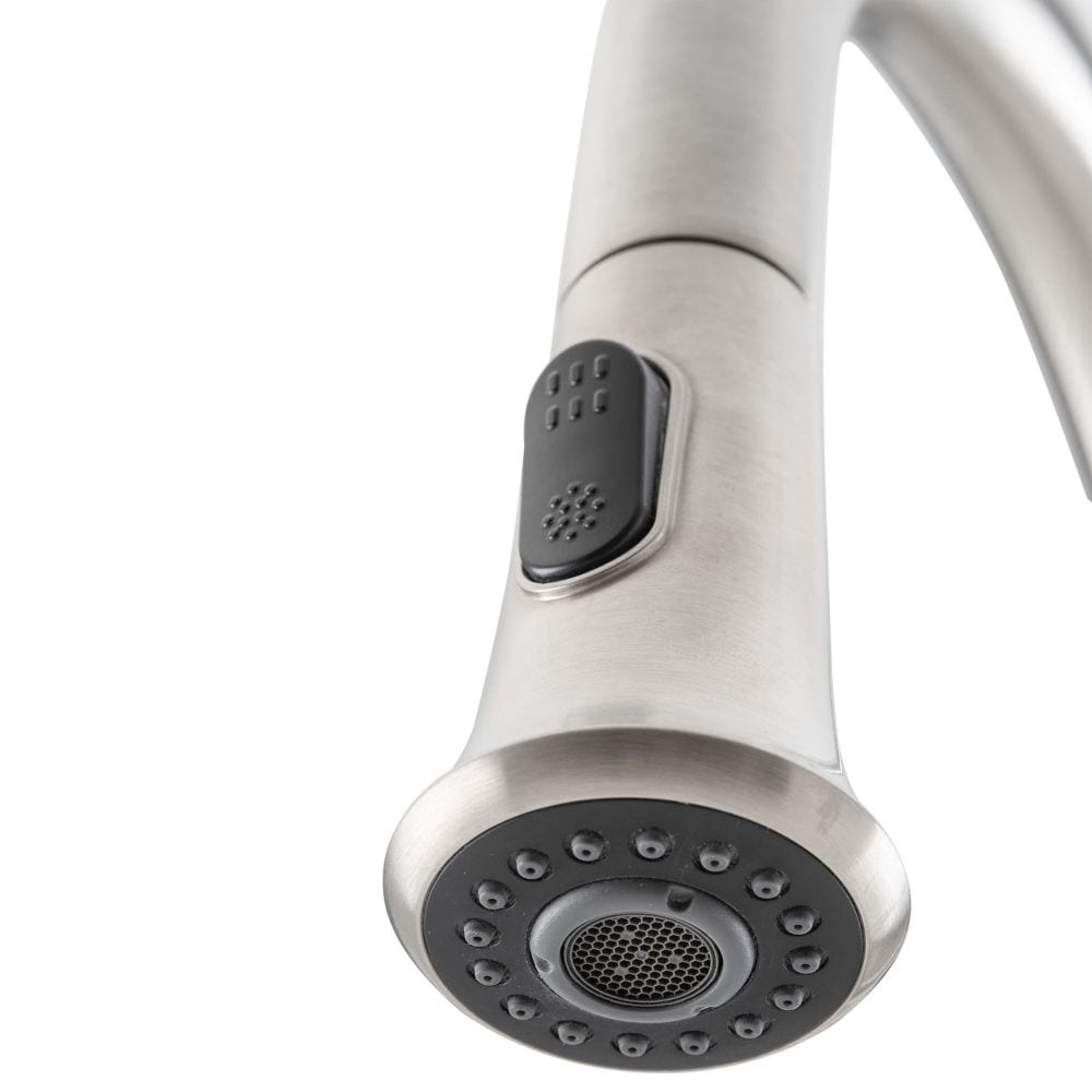 Rivella Single-Handle Pull-Down Kitchen Faucet with Dual Spray in Brushed Nickel