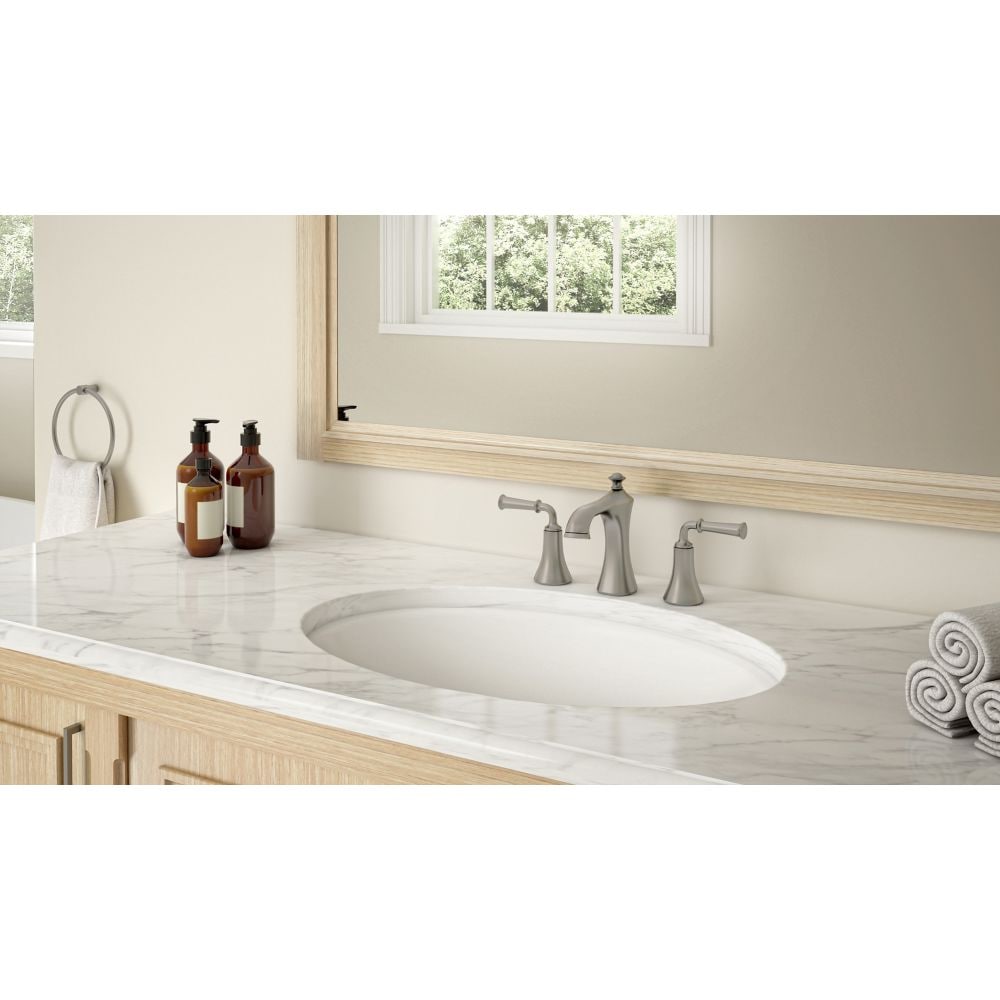 Peonia 8-inch Widespread 2-Handle Bathroom Faucet in Brushed Nickel