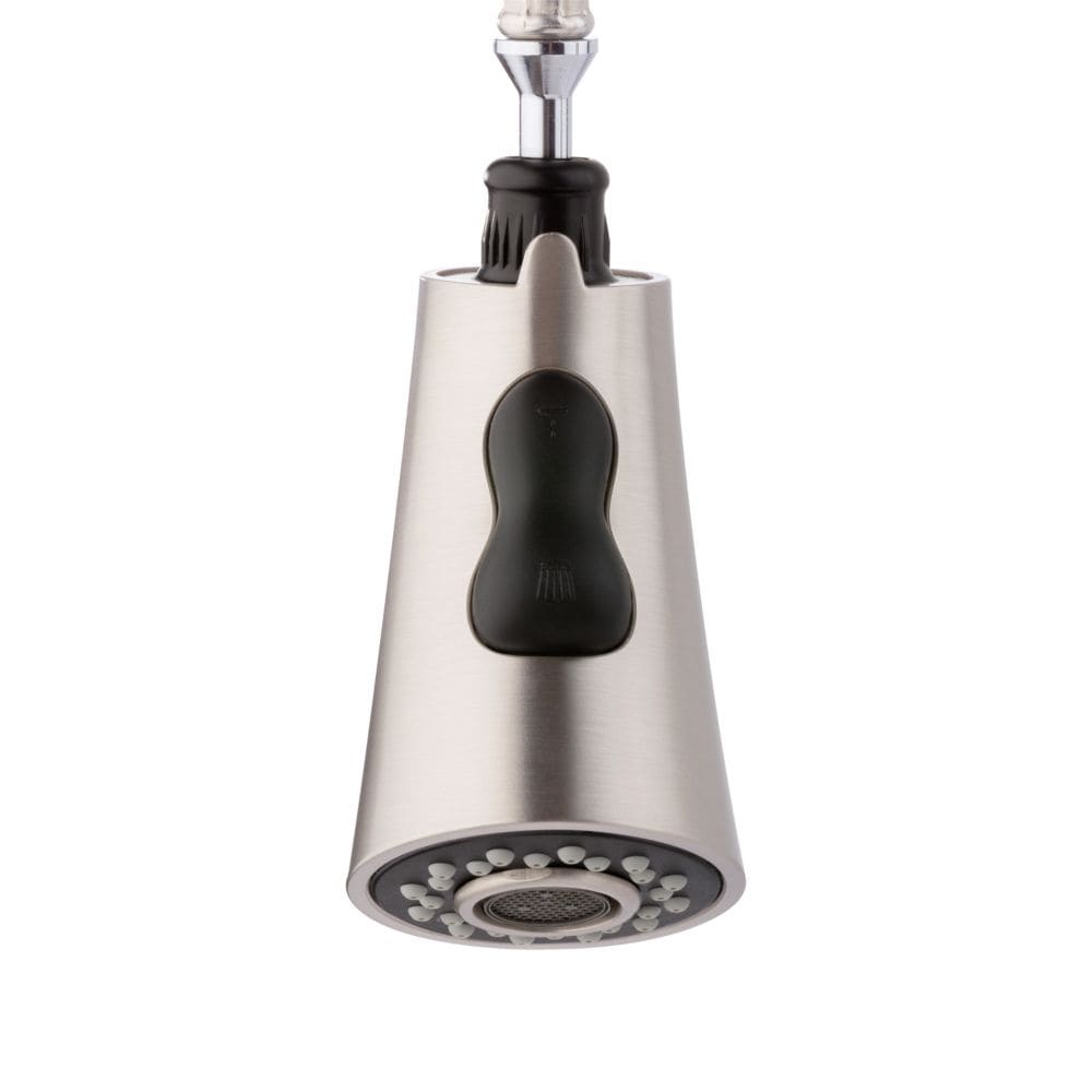 Robinet de cuisine à tirette/à bec rétractable en acier inoxydable Jovi à 1 poignée/robinet d'évier de cuisine/robinet avec distributeur de savon