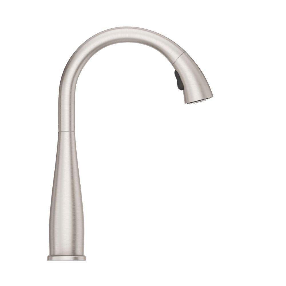 Robinet de cuisine à tirette/à bec rétractable en acier inoxydable Jovi à 1 poignée/robinet d'évier de cuisine/robinet avec distributeur de savon