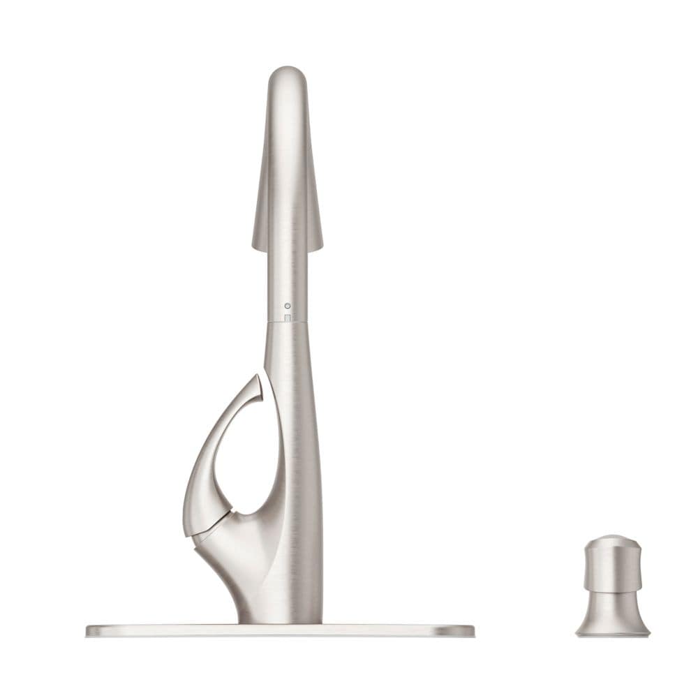 Robinet de cuisine à tirette/à bec rétractable en acier inoxydable Jovi à 1 poignée/robinet d'évier de cuisine/robinet avec distributeur de savon
