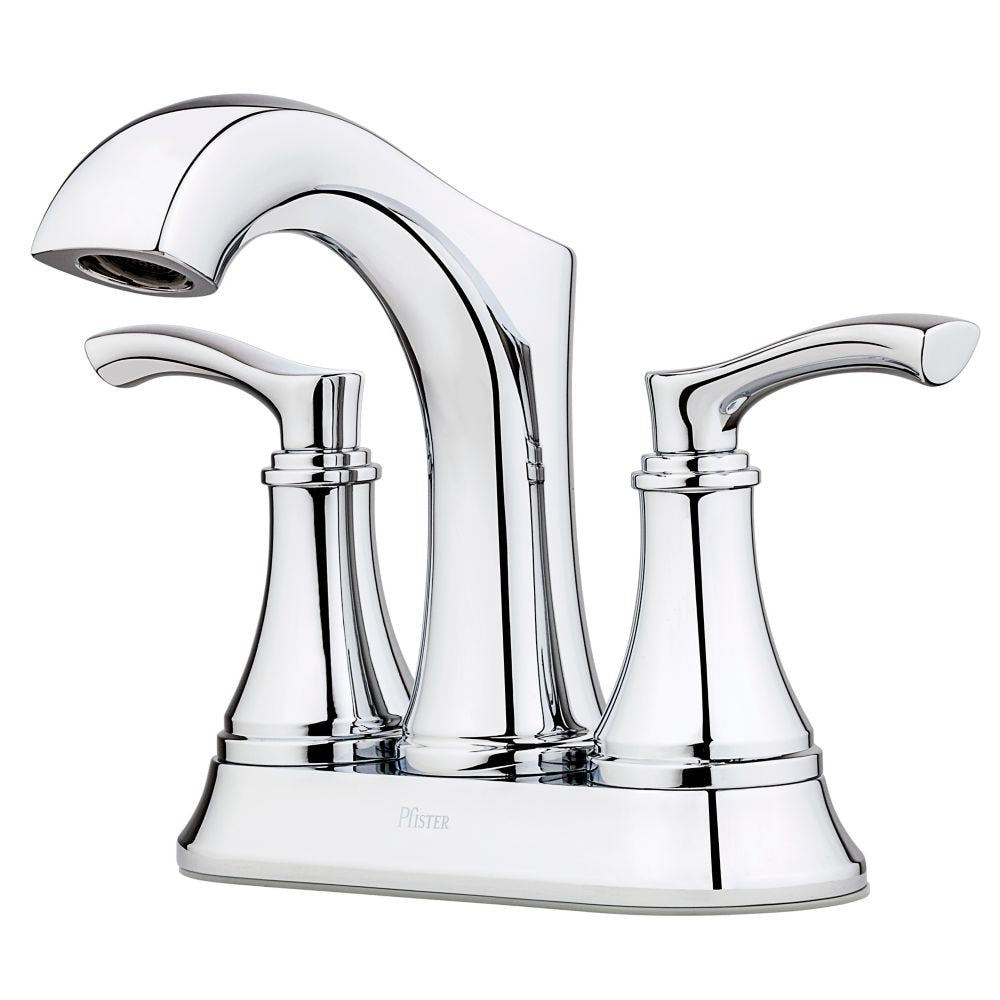 Robinet de lavabo de salle de bain Auden à 2 poignées et 4 pouces en chrome poli