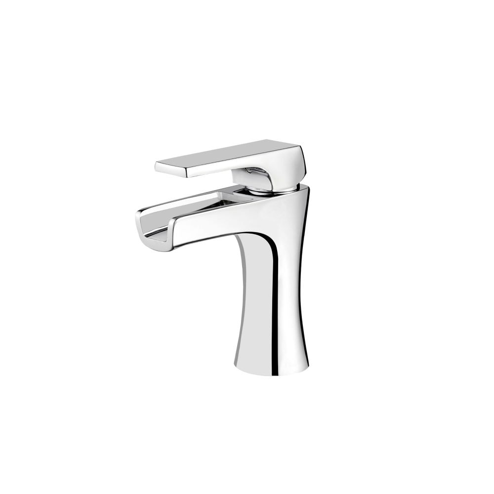 Robinet de lavabo de salle de bain à poignée unique Kelen à 1 ou 3 trous en chrome poli