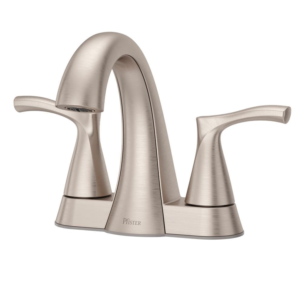 Robinet de lavabo de salle de bain Masey à 2 poignées et 4 pouces en nickel brossé