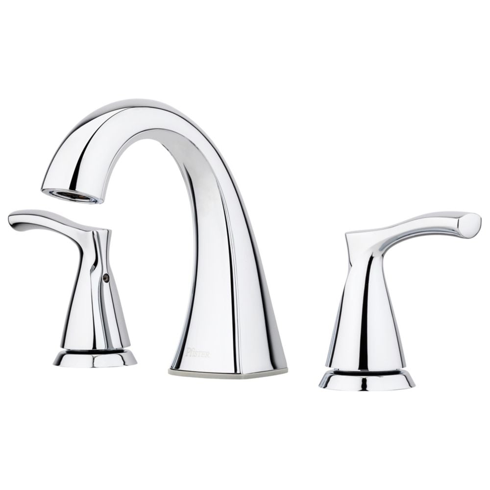 Robinet de lavabo de salle de bain à 2 poignées Masey de 8 pouces en chrome poli