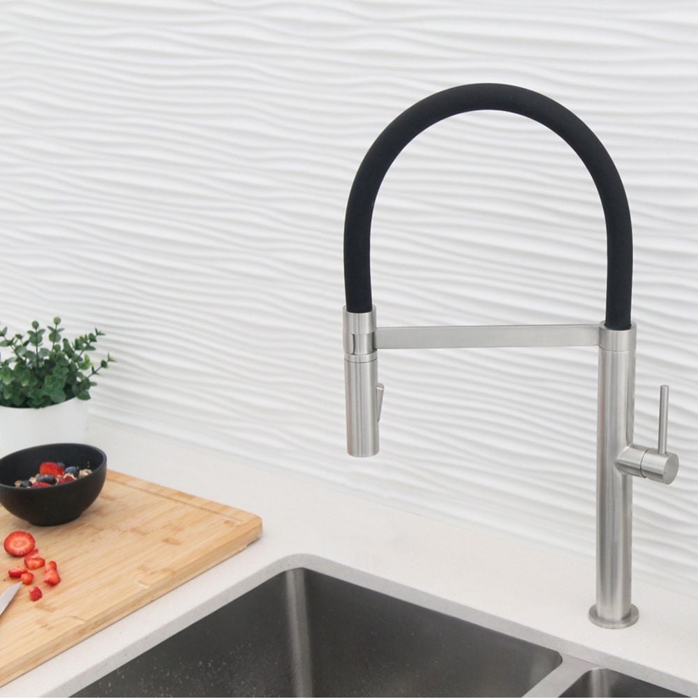 Pull Out Single Handle Stainless Steel Kitchen Faucet