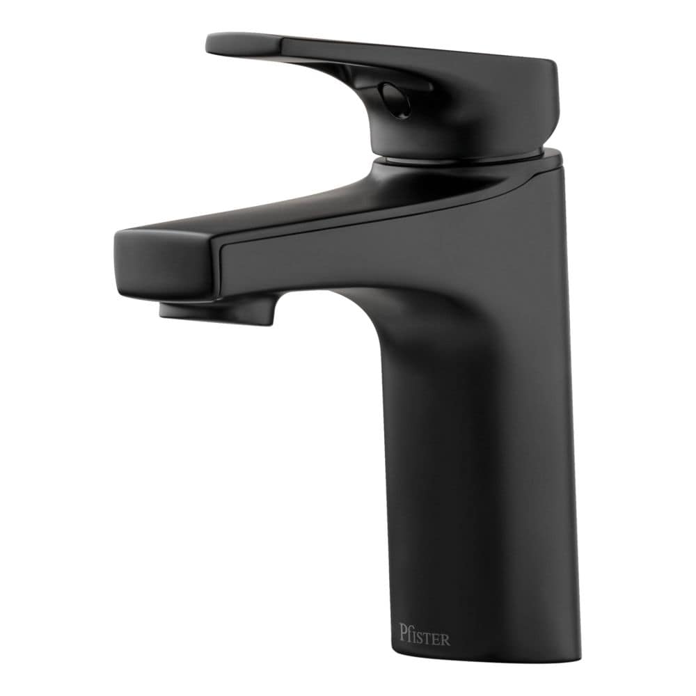 Robinet de lavabo de salle de bain Ferris à poignée unique, 1 ou 3 trous, noir mat