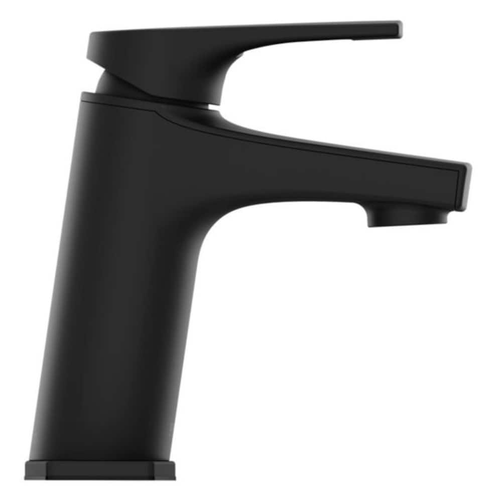Robinet de lavabo de salle de bain Ferris à poignée unique, 1 ou 3 trous, noir mat