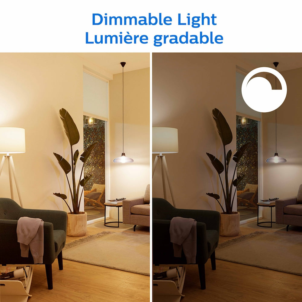 Ampoule LED intelligente A21 E26 100 W en forme de A, intensité variable, couleur et blanc réglable (2 200-6 500 K)