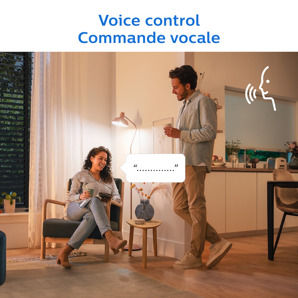 Ampoule LED intelligente A21 E26 100 W en forme de A, intensité variable, couleur et blanc réglable (2 200-6 500 K)