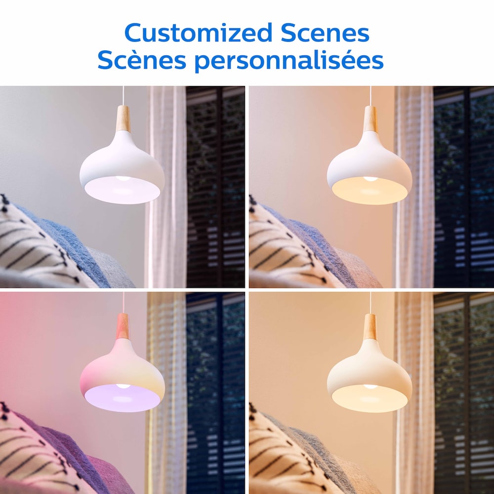 Ampoule LED intelligente A21 E26 100 W en forme de A, intensité variable, couleur et blanc réglable (2 200-6 500 K)