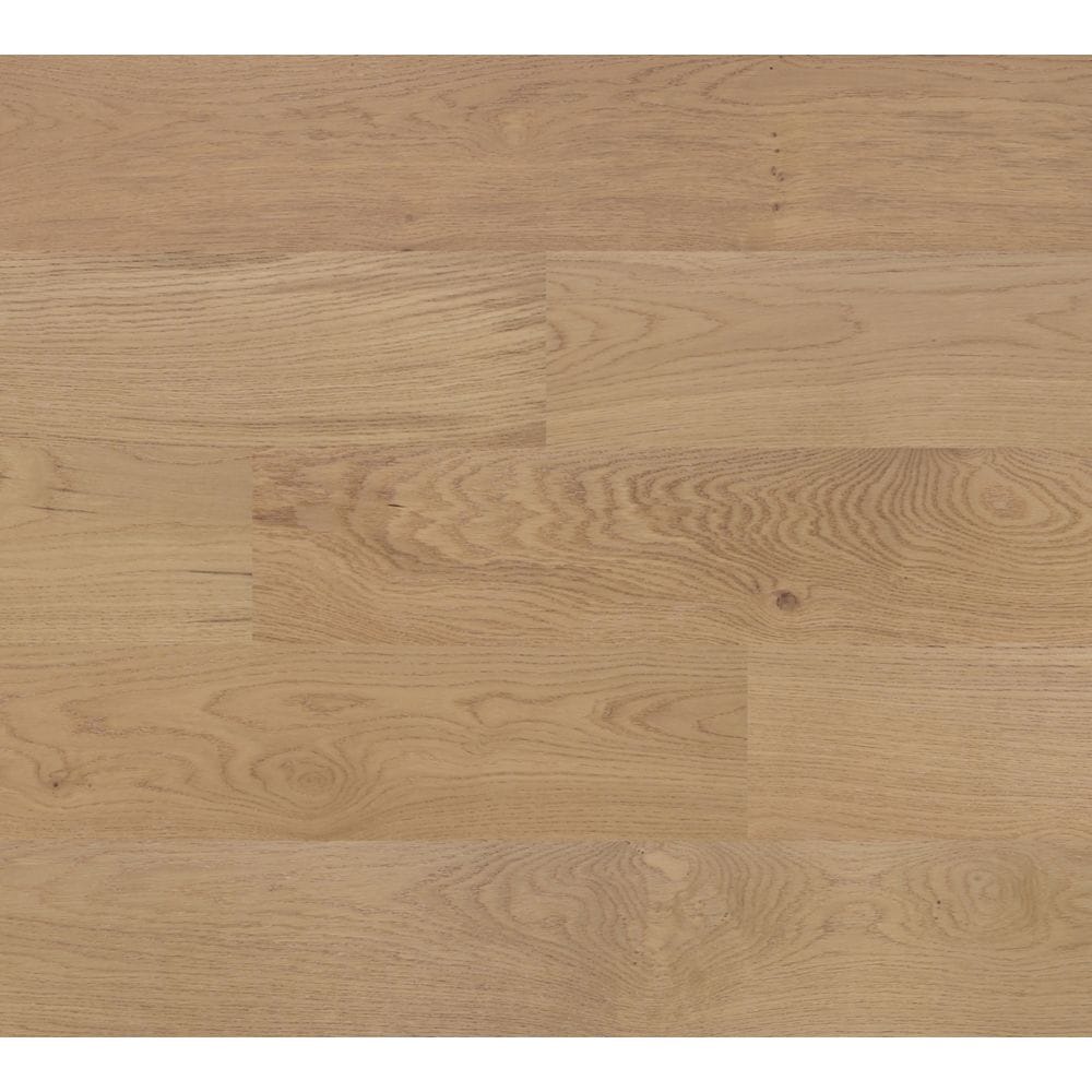 Plancher, bois d'ingénierie, 3/4 po d'épaisseur x 6 1/2 po de longueur, Chêne blanc, beurre d'amande (23,11 pi2/boîte)